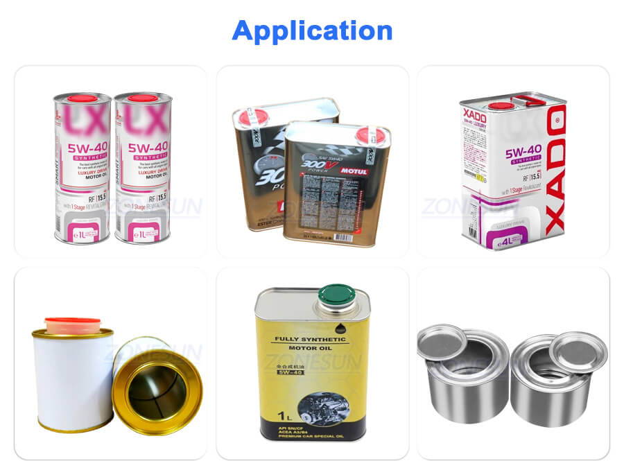 application of oil cans filling line