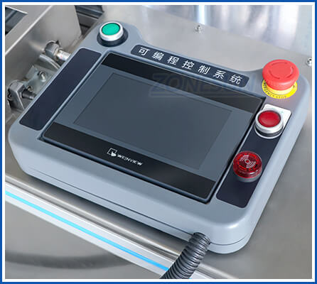 control panel of automatic cartoning machine