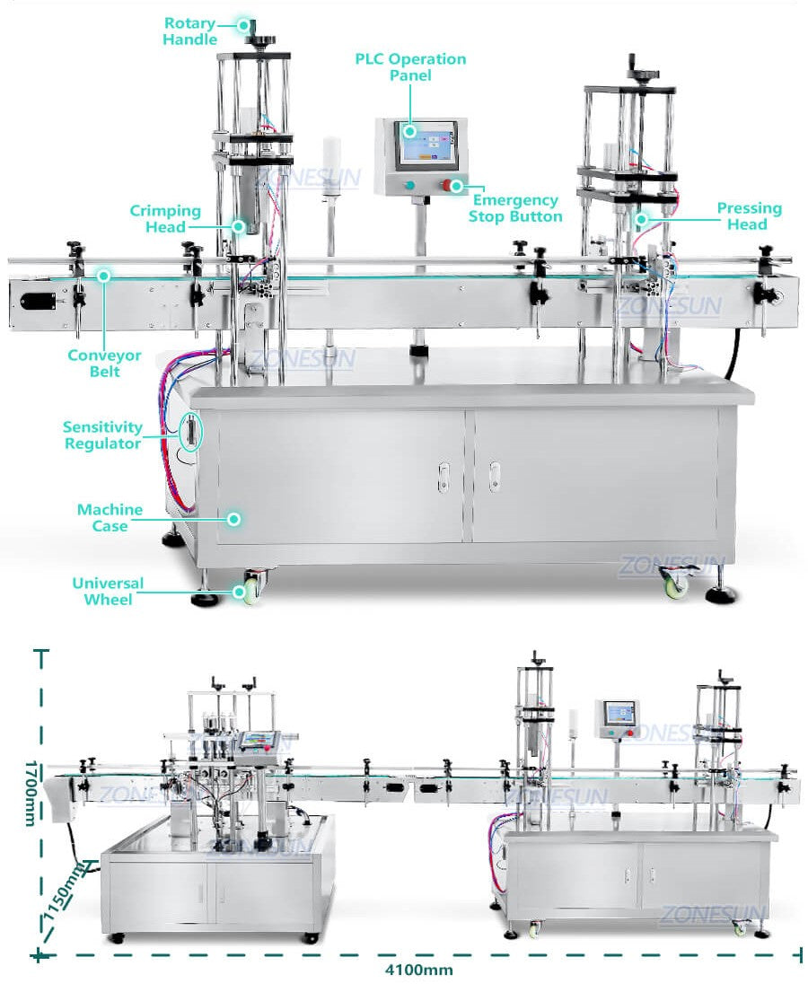 máquina de crimpagem de perfume automático