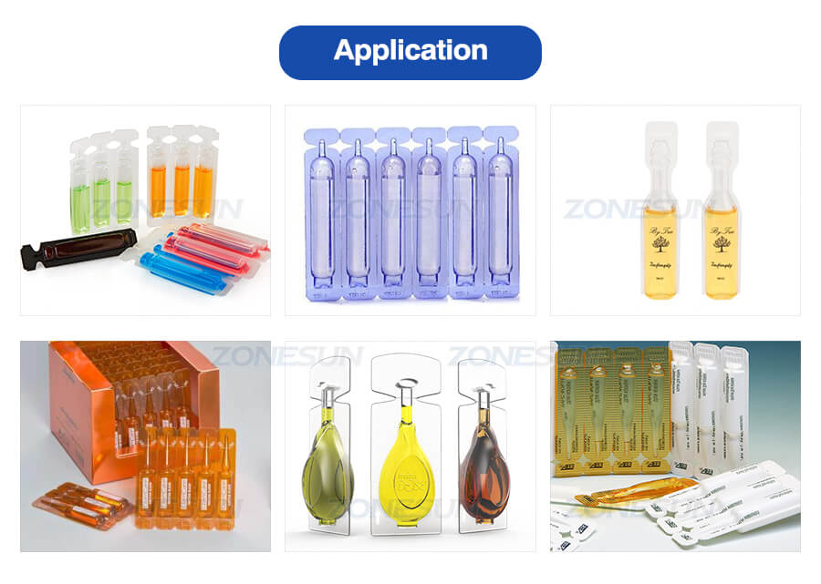 application of plastic ampoule packaging machine