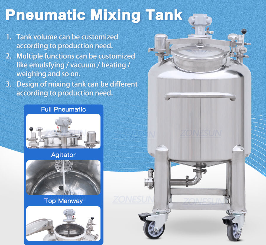 pneumatic mixing tank