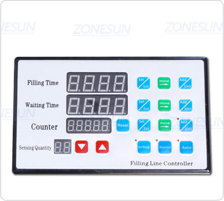 control panel of pocket perfume filling machine