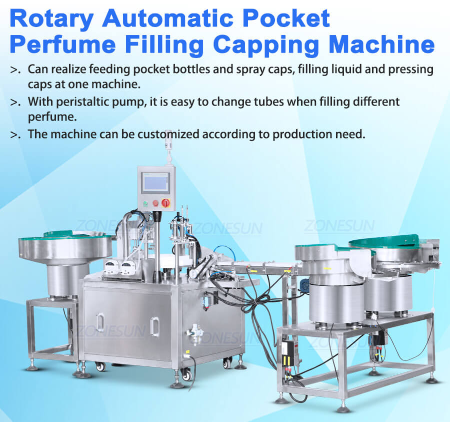 machine de remplissage de parfum de poche