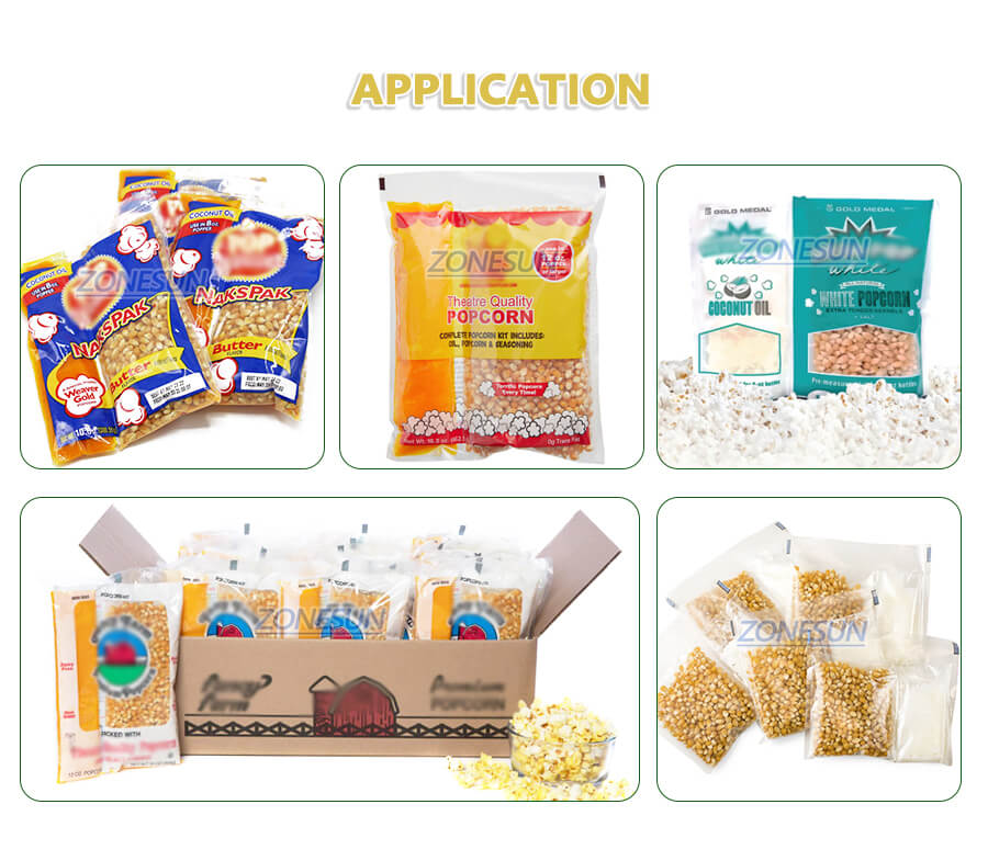 application of popcorn packing machine