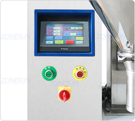 control panel of screw auger filling machine