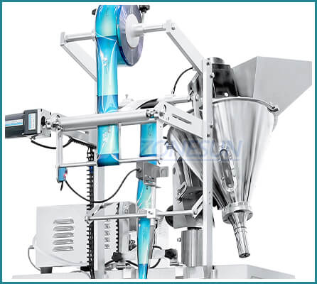 filling structure of powder sachet packaging machine