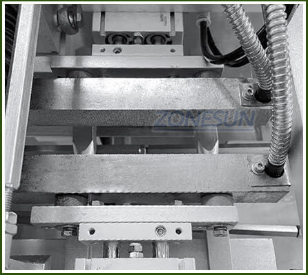 Estrutura de vedação da máquina de vedação de preenchimento de bolsas em pó