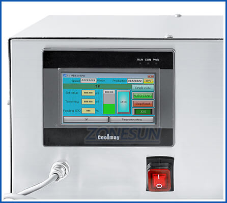 Painel de controle de máquina de enchimento semi-automática para líquido