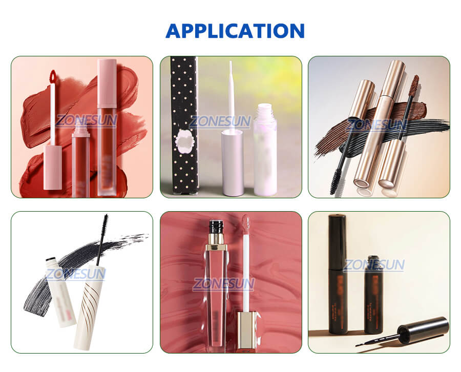 application of semi-automatic mascara cream packaging machine