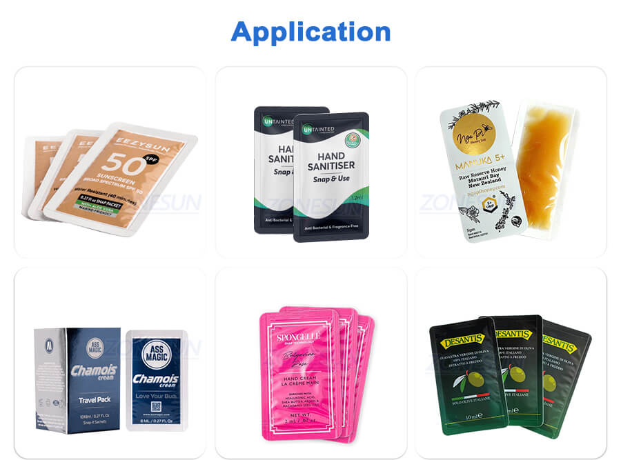 application of snap sachet packaging machine