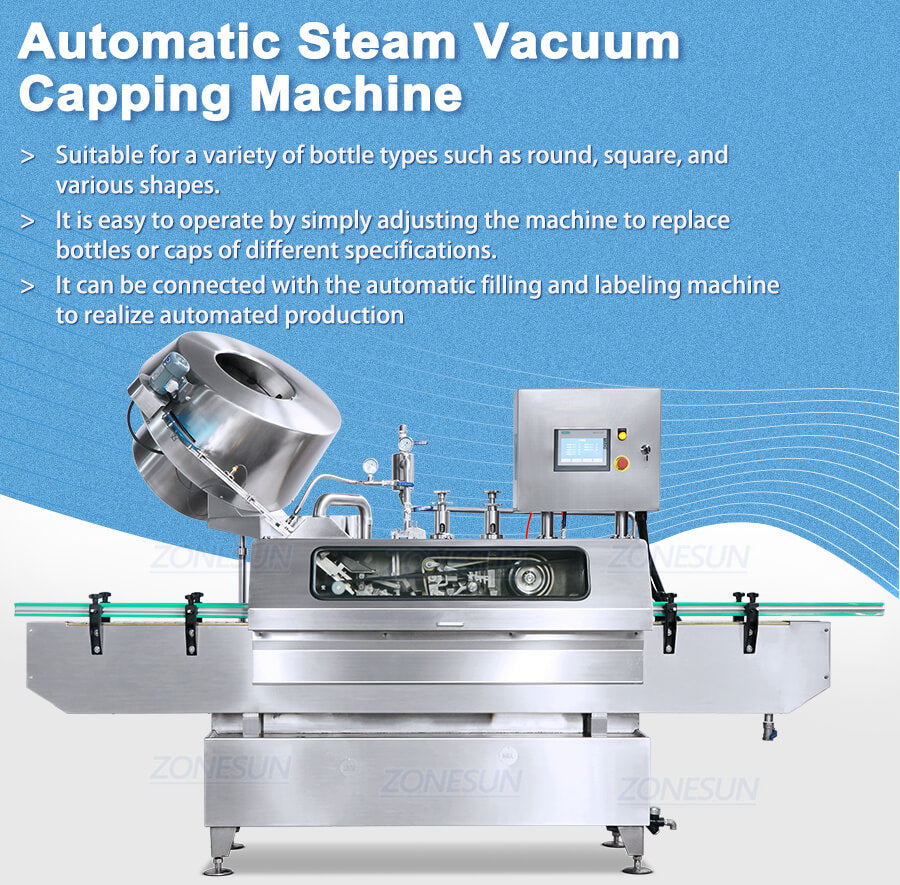 steam vacuum capping machine