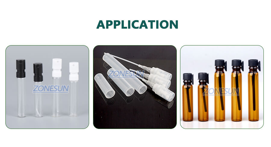 application of perfume vial filling machine