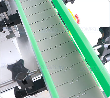 conveyor of tapered bucket labeling machine