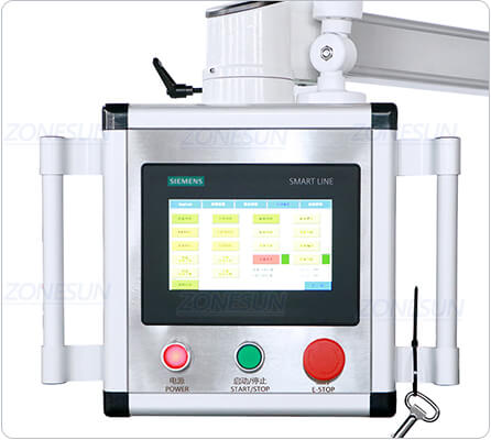 control panel of trigger sprayer bottle capping machine