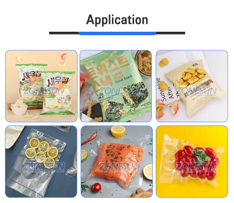 application of continuous vacuum sealing machine