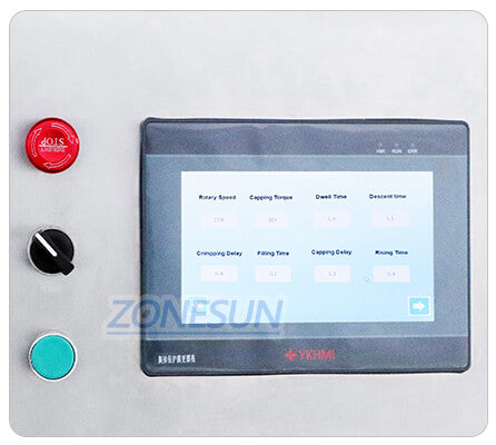 control panel of vial liquid filling line