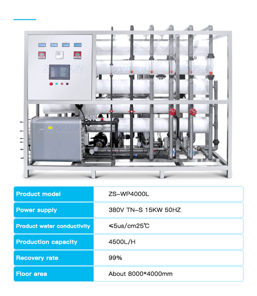 Sistema de purificação de água 4000L