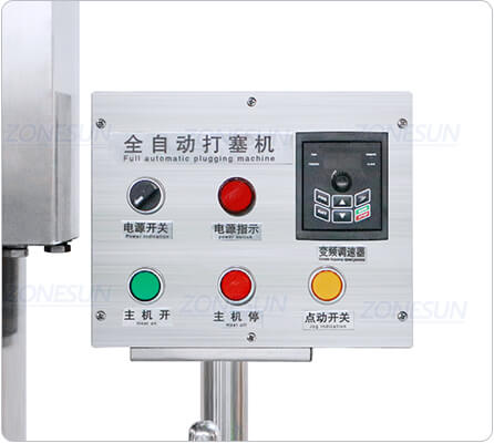 control panel of bottle corking machine for wine