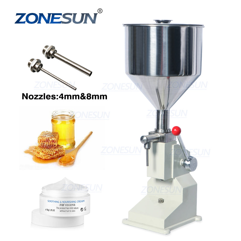 ZONESUN Semi Automatic Small Bottle Honey Liquid Filling Machine For N –  ZONESUN TECHNOLOGY LIMITED