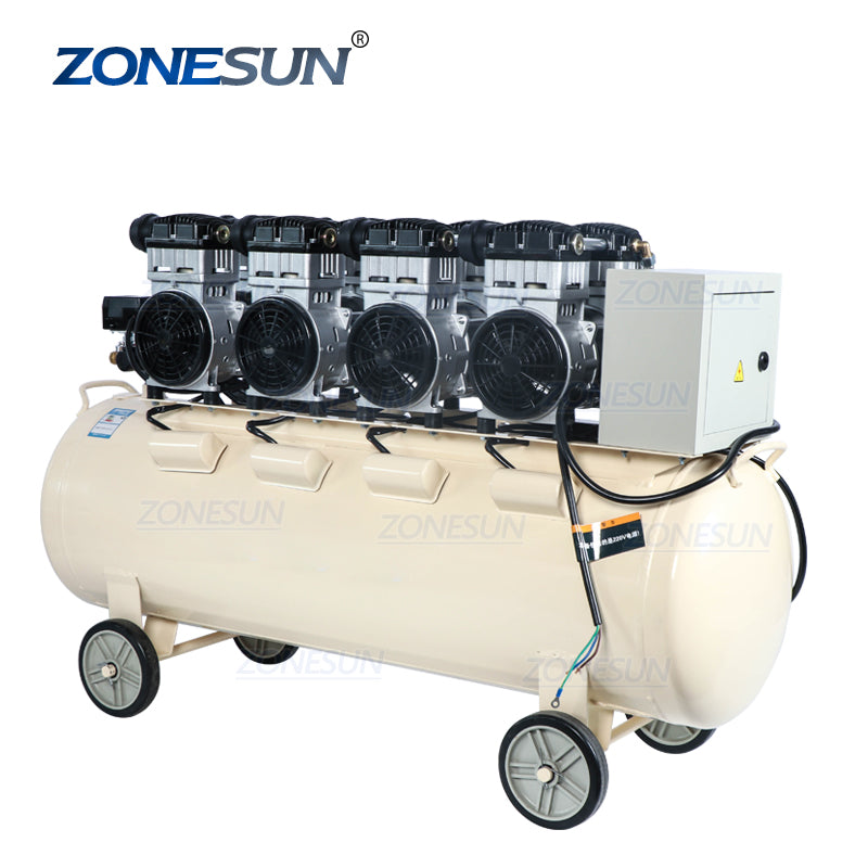 OAZIOR Silent Type Oil Free Air Compressor 50L 2 Engines