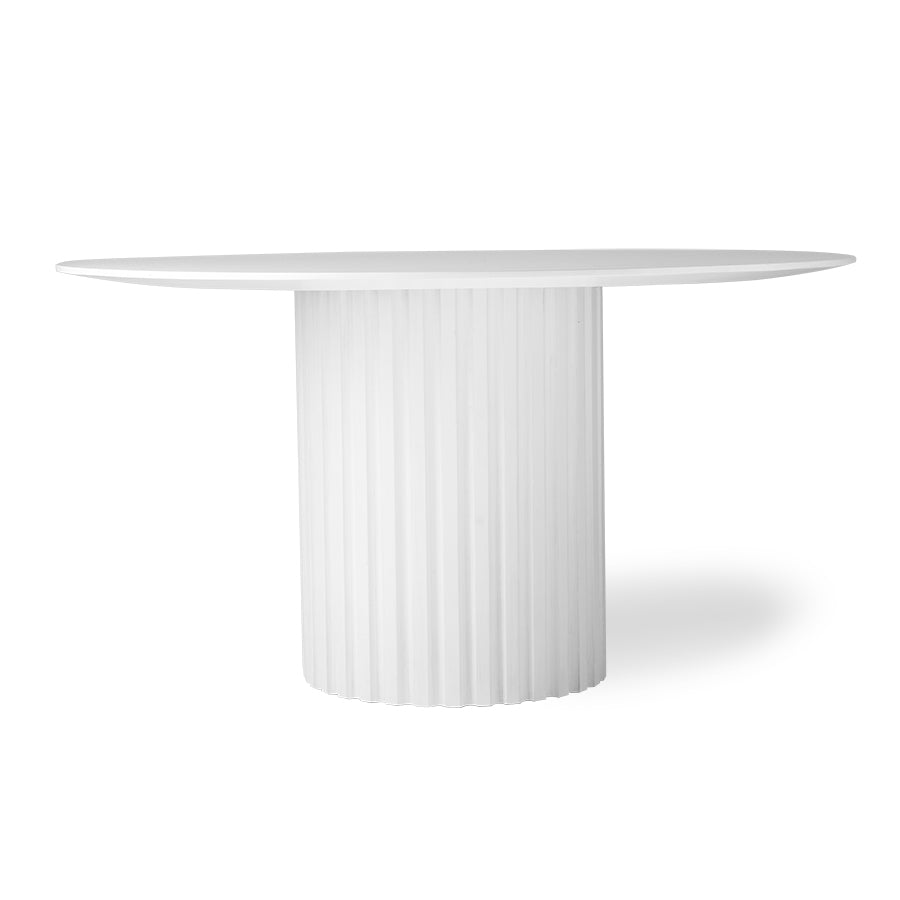 Pillar Dining Table Round White 75hx140wx140d House Of Orange