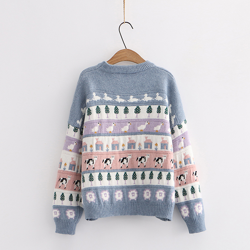 Farm Life Pattern Jumper (2 Colours) – Ice Cream Cake