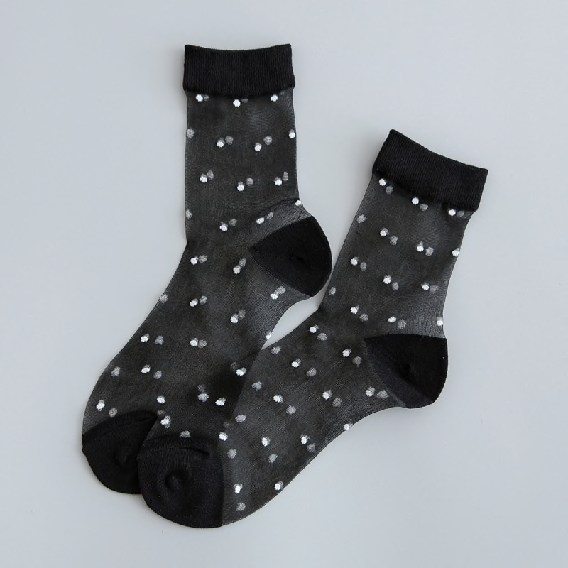 Transparent Polka Dot Ankle Socks (8 Colours) – Ice Cream Cake