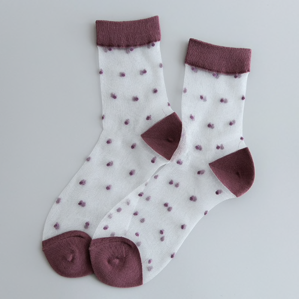 Transparent Polka Dot Ankle Socks (8 Colours) – Ice Cream Cake