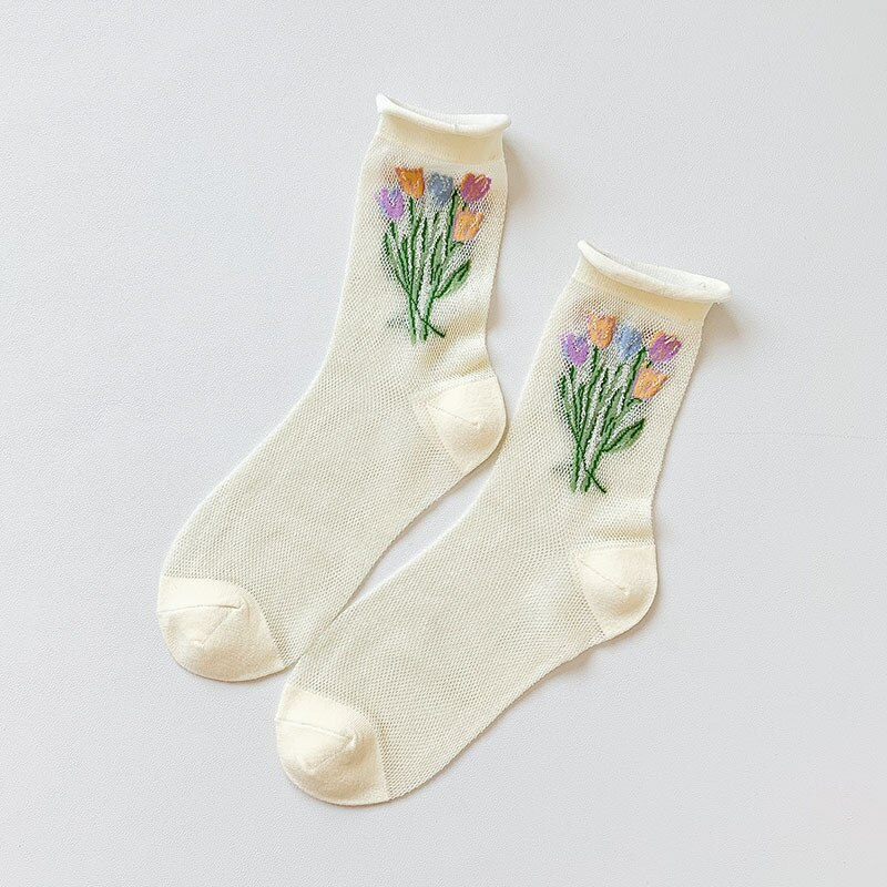 Tulip Bouquet Ankle Socks (7 Colours) – Ice Cream Cake