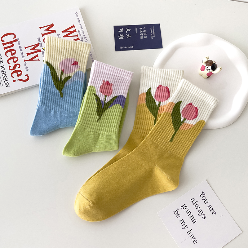 Tulip Ankle Socks (3 Colours) – Ice Cream Cake