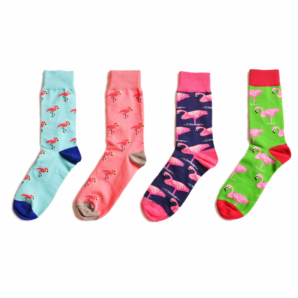 Flamingo Pattern Ankle Socks (5 Colours) – Ice Cream Cake
