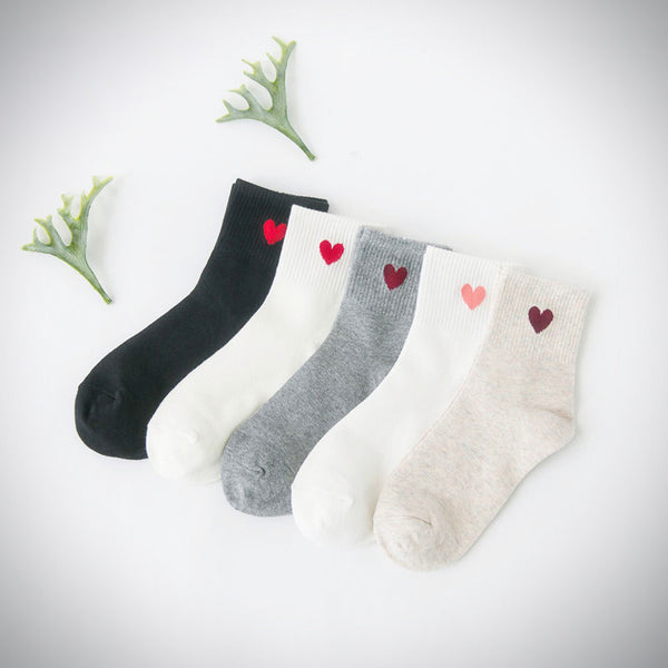 Heart Ankle Socks (5 Colours) – Ice Cream Cake