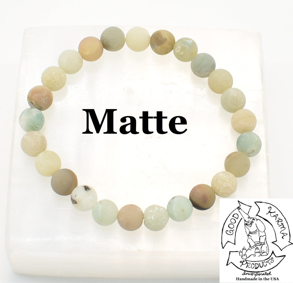 Soothing Amazonite Stone Bracelet Good Karma Products Incorporated