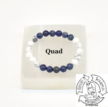 Load image into Gallery viewer, &quot;Visualizing Calm&quot; - Lapis Lazuli and Howlite Stone Bracelet.
