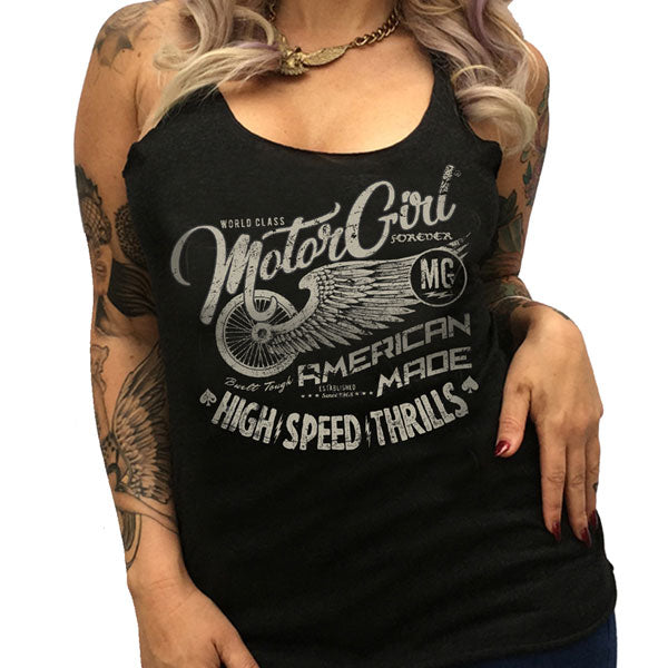 ACES HIGH - RACERBACK TANKTOP - MOTORGIRL – MotorCult