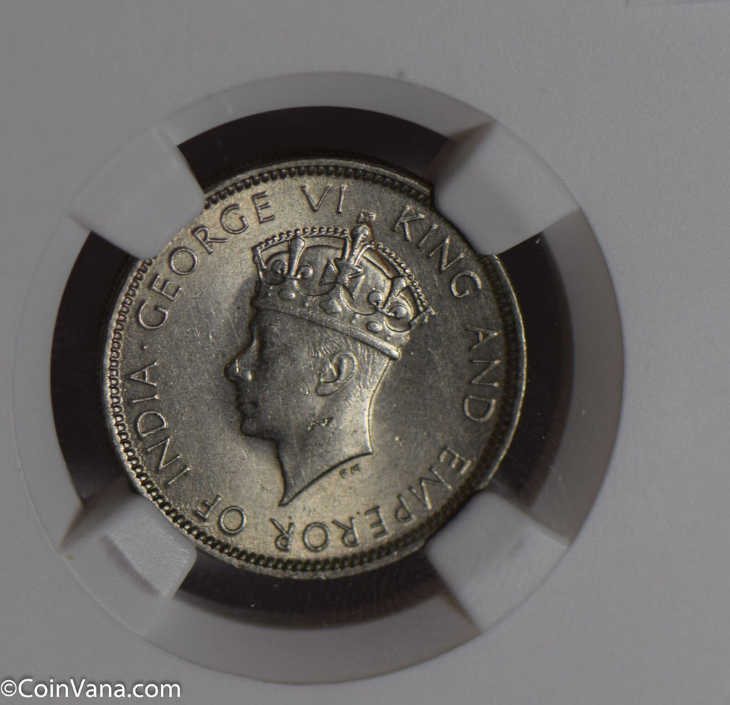 Hong Kong 1937 10 Cents silver NGC MS63+ NG0813 combine shipping