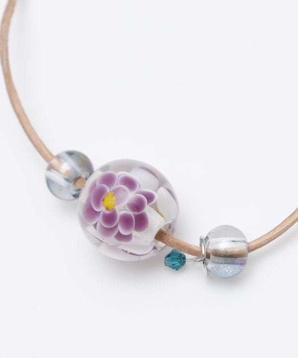 Glass Flower Pendant Necklace