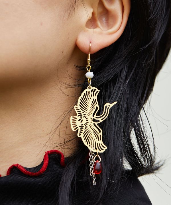 TSUGAI - Crane Earrings