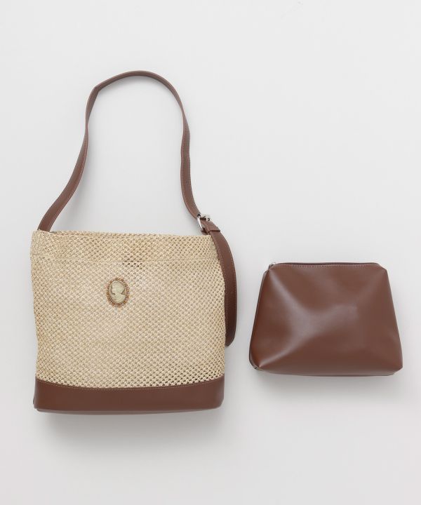 Mesh Shoulder Bag and Pouch Set