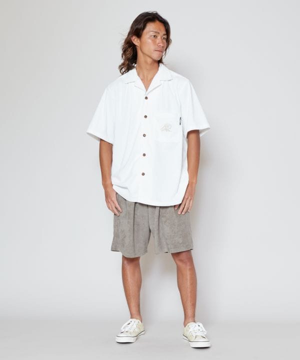 SURFï¼Palms Refreshing Corduroy Open Collar Shirt