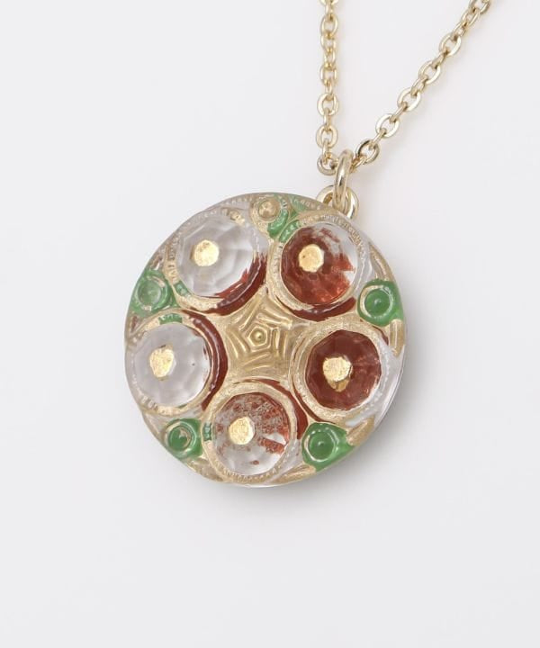 Czech Glass Button Necklace