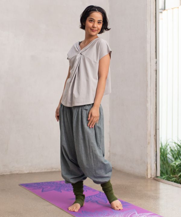 Plain Drawstring Unisex Harem Pants