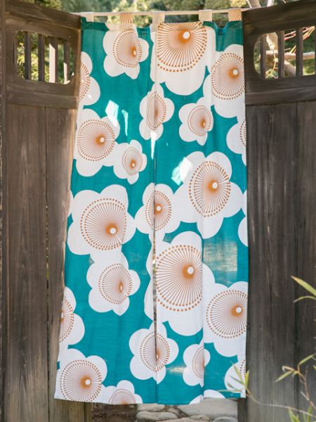 Japanese Flower NOREN Door Curtain