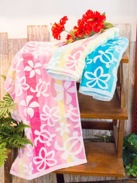 Plumeria Honu Face Towel