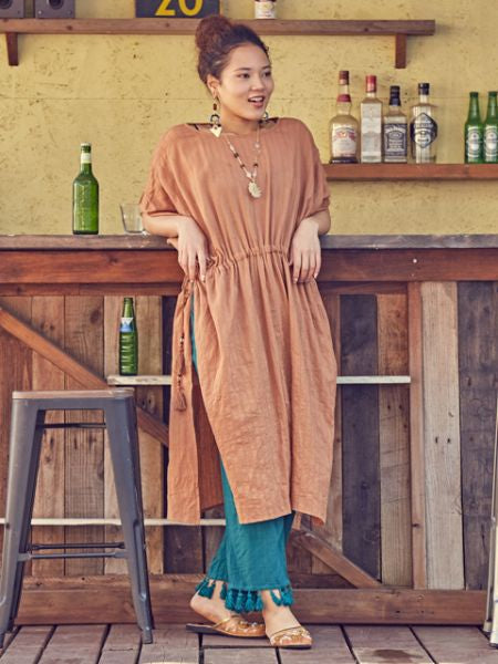 Long Slit Oversized Kaftan Dress