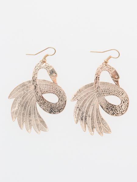 Oriental Pattern Openwork Metal Earrings