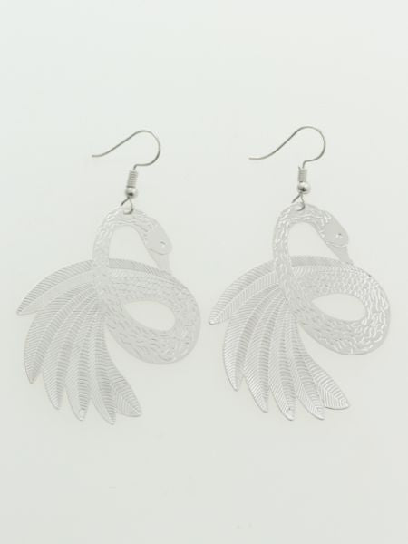 Oriental Pattern Openwork Metal Earrings