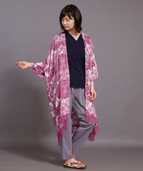 Classic Japanese Flower Pattern KIMONO Cardigan