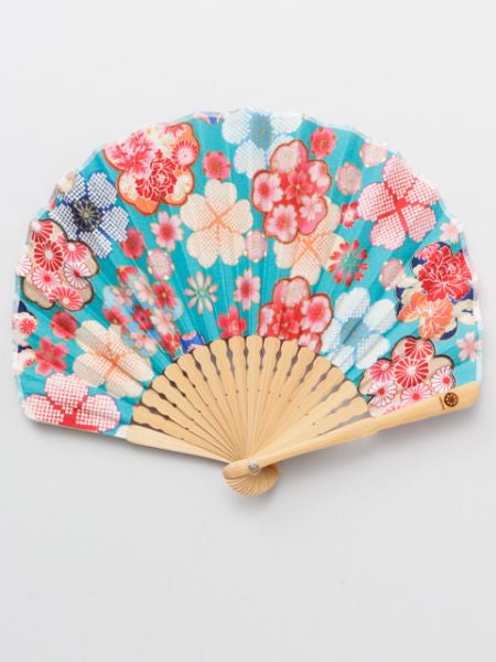 Floral Foldable SENSU Fan with Pouch