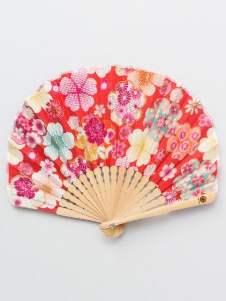 Floral Foldable SENSU Fan with Pouch